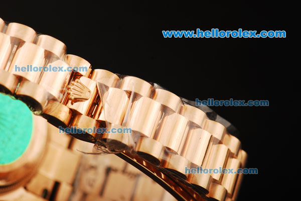 Rolex Datejust Automatic Movement Full Rose Gold with ETA Case and Arabic Numerals - Click Image to Close